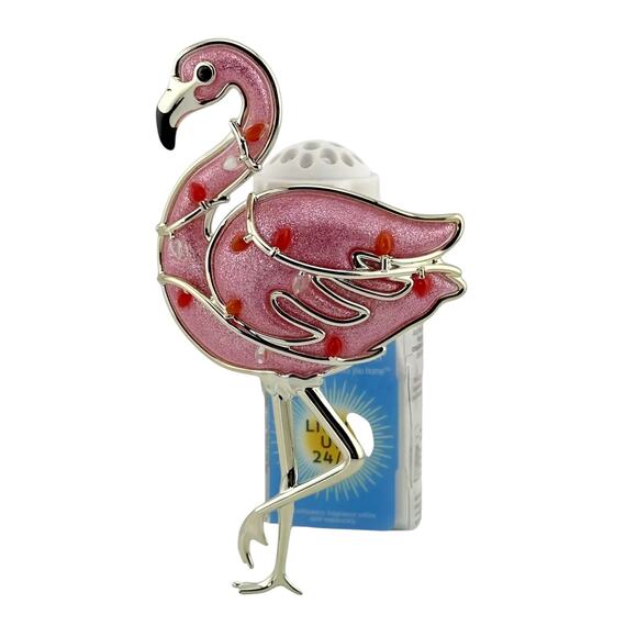 PINK FLAMINGO CHRISTMAS LIGHTS NIGHTLIGHT WALLFLOWER PLUG BY BATH & BODY WORKS - Picture 1 of 1
